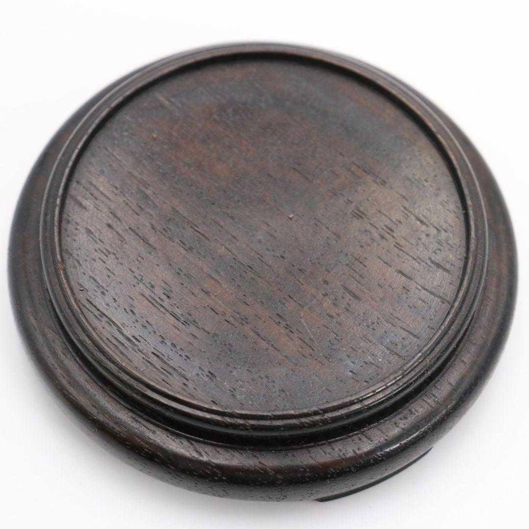 七宝焼 銀覆輪 唐草鳳凰龍図 花瓶 純銀刻印 唐木台座　V505　DC2