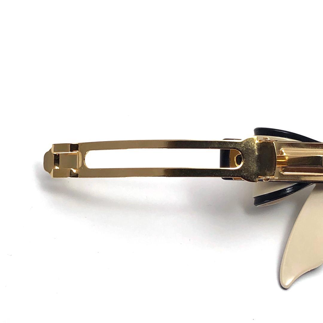 【美品】アレクサンドルドゥパリ／ベーシックリセ リボンモチーフ バレッタ