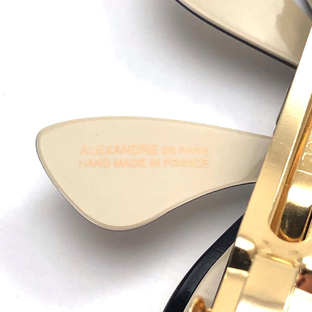 【美品】アレクサンドルドゥパリ／ベーシックリセ リボンモチーフ バレッタ