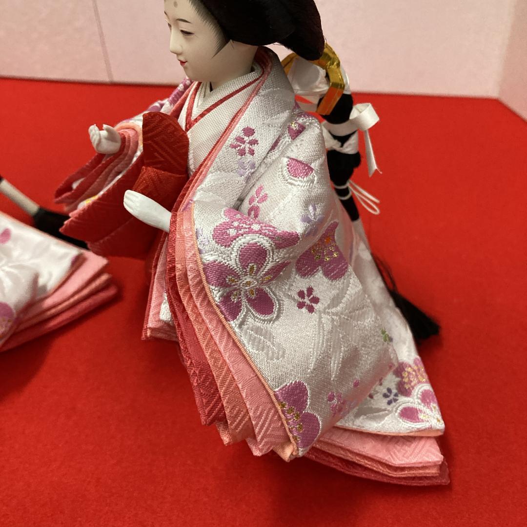 G8 可愛い　ひな人形　親王と官女のみ　人形のみ　コンパクト雛　三段飾り雛