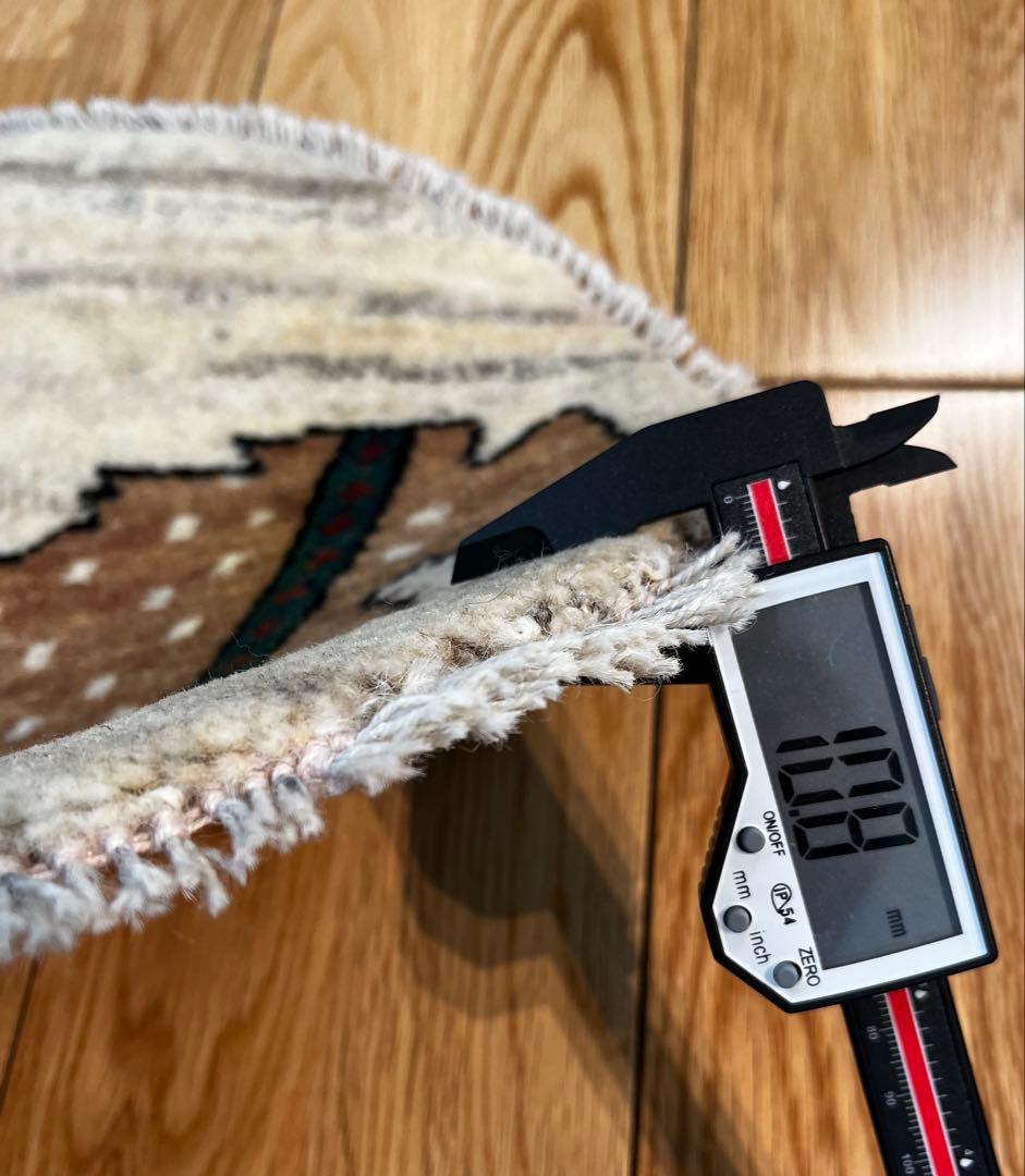 ペルシャ　アマレバフト　円形　40×40サイズ　ライオン