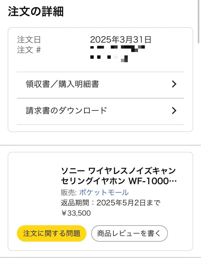 Sony WF-1000XM5 【本体+ケース付き】