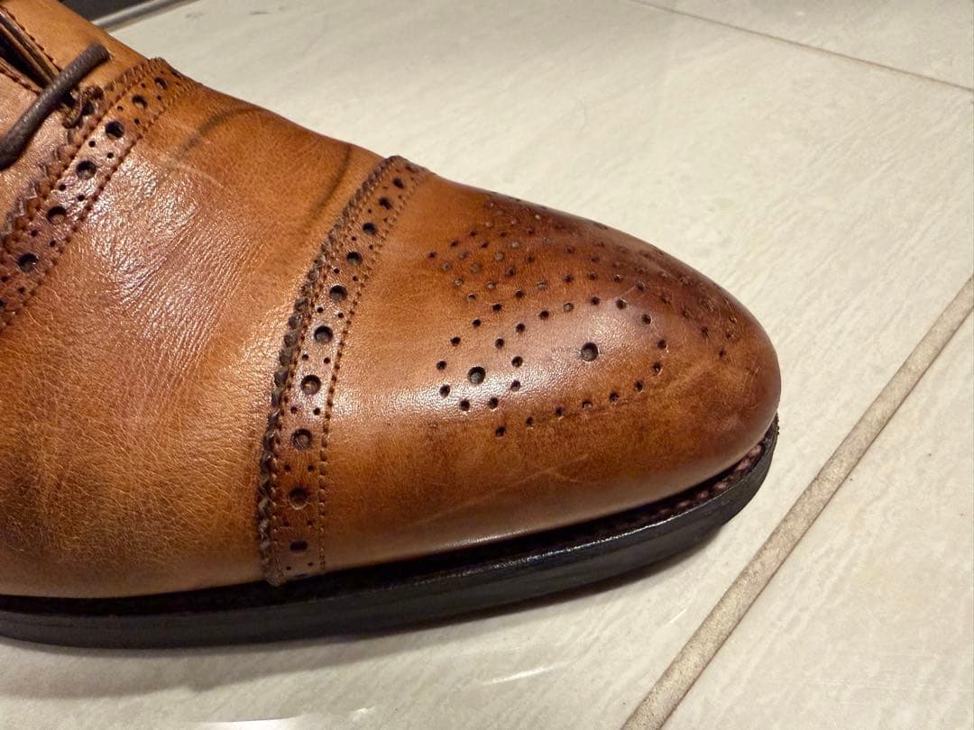 CARMINA ブラウン ウィングチップ ドレスシューズ 26.5cm