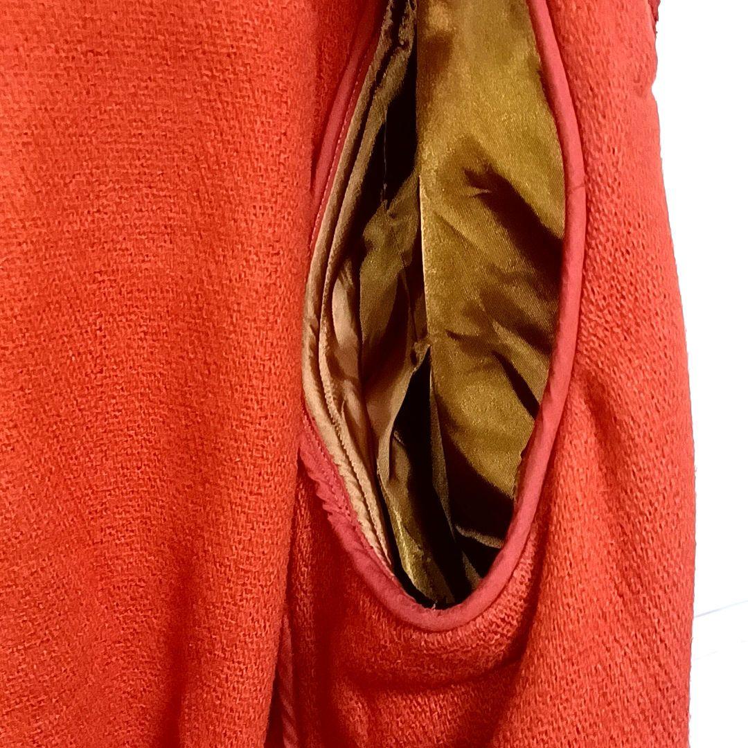 Memex　希少XLJ.PRESSイタリア生地ヘリンボーンダッフルオレンジ