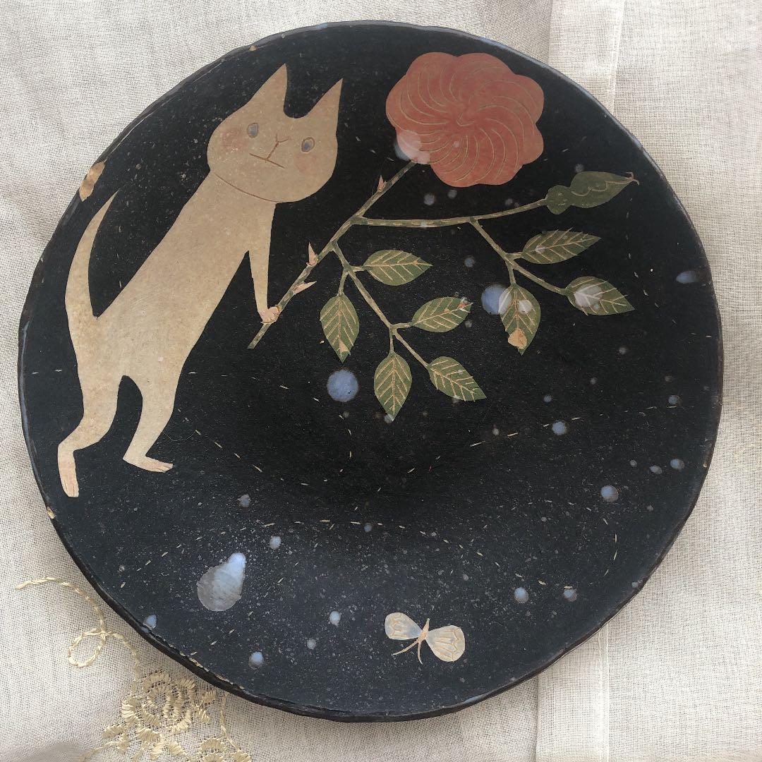 カケ1 チップ3 鹿児島陸　ネコ　椿　皿