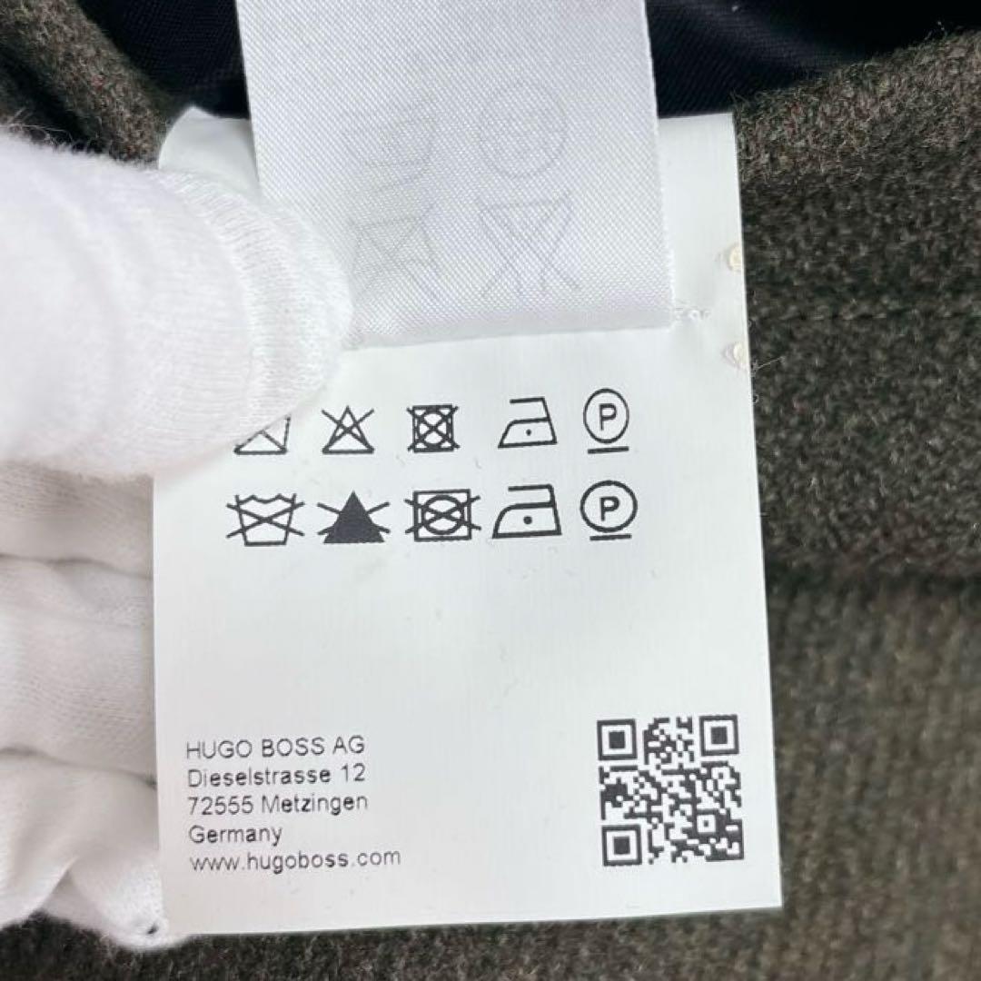 未使用級✨ヒューゴボス Pコート ロゴボタン パイピング XLサイズ バイカラー