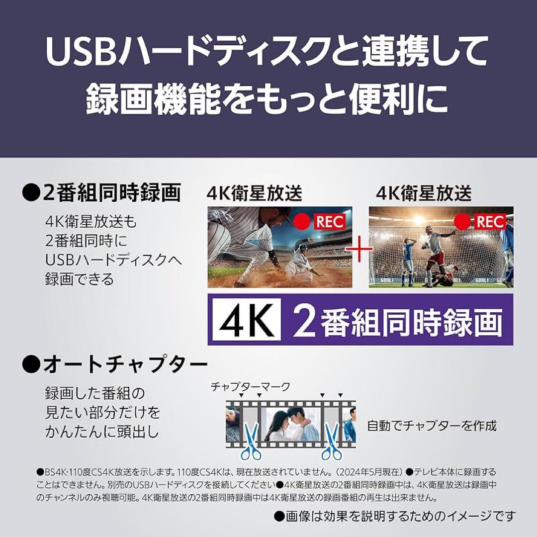 パナソニック 50V型 4K液晶テレビ VIERA TV-50W90A 25年製