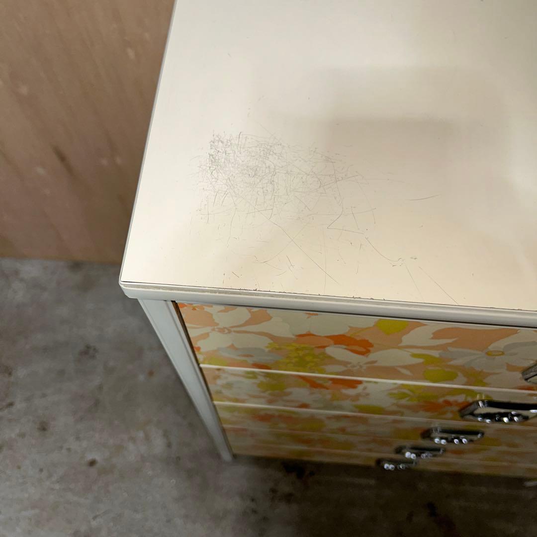 【昭和レトロ】　花柄チェスト　5段チェスト