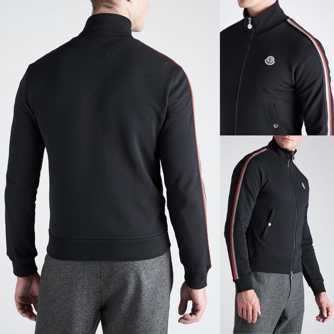 新品未使用☆MONCLER Strippedtricolor ジャージ S 黒色
