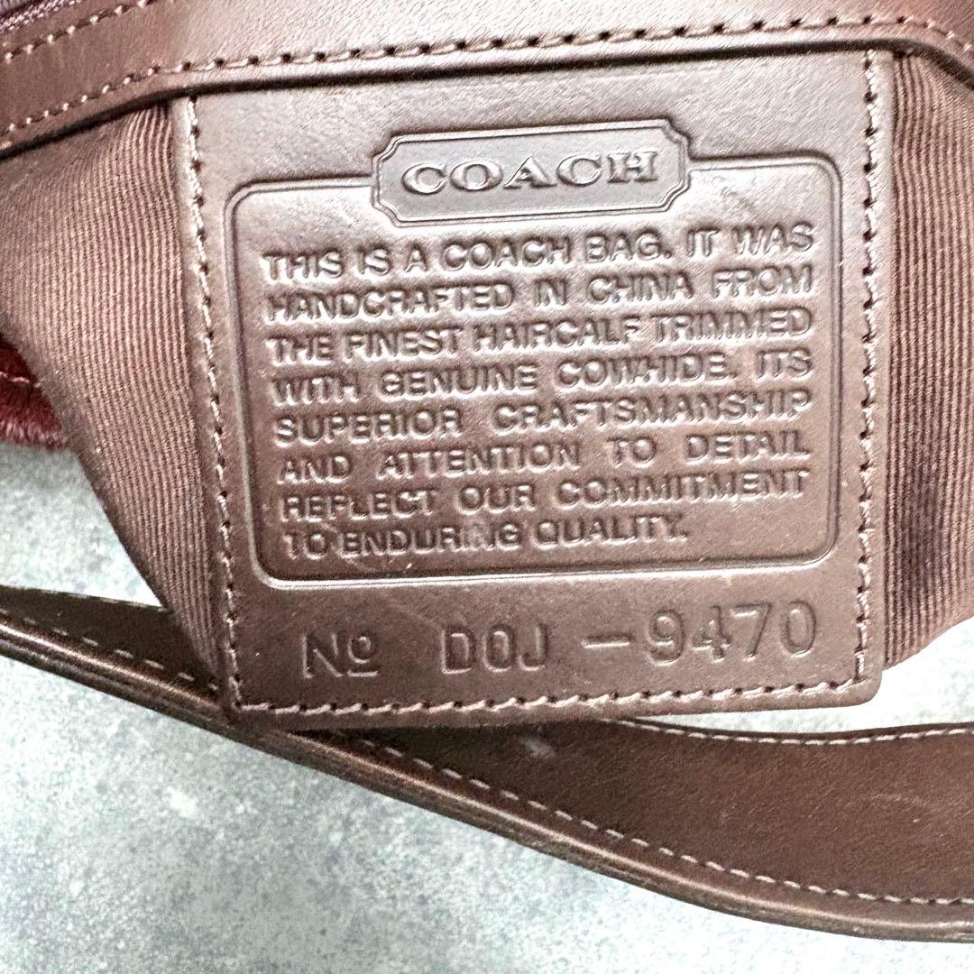 レア✨コーチ スモール セミショルダーバッグ ハラコ/レザー 9470