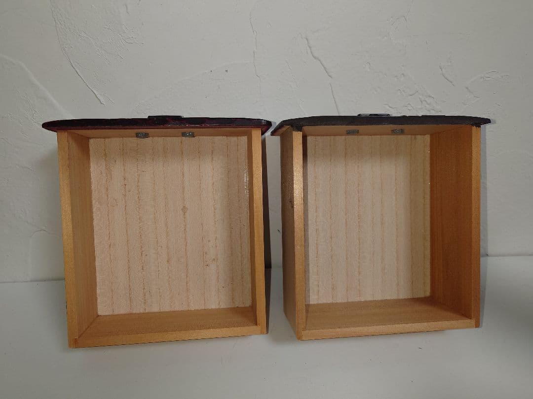 鎌倉彫 文房具入れ 電話台 2段 引出し 小物入れ ポットスタンド 昭和レトロ