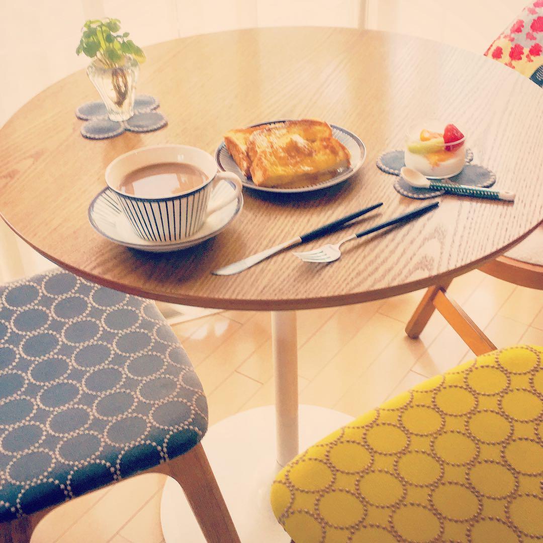 ミナペルホネン　生地使用　スツール　イス　チェア　椅子　オットマン　家具