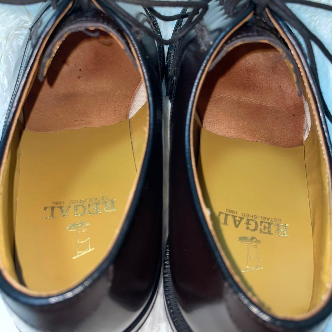 極美品✨リーガル　プレーントゥ 26cm ブラウン　定価3.3万　オンオフ兼用