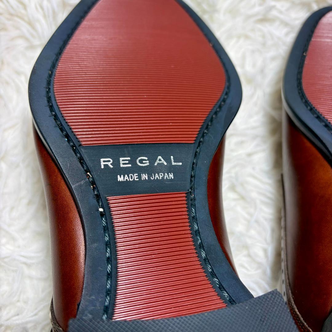 未使用品 REGAL リーガル ストレートチップ メダリオン ダブルモンク