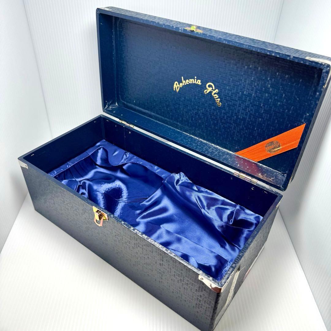 新品未使用 箱付き ボヘミアグラス ボヘミアンガラス 金彩 花瓶 フラワーベース