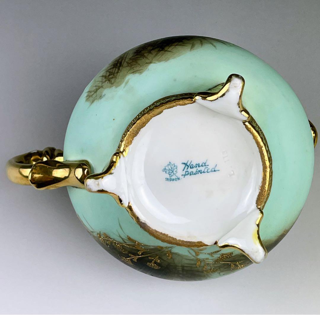 【訳有】オールドノリタケ フライングスワン ジュエル 脚付 クリーマー ジュール