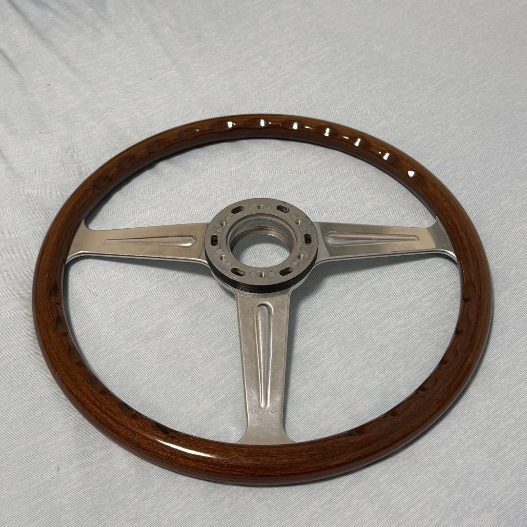 値下げ！MOMO ウッド　ステアリング 3本スポーク　当時物