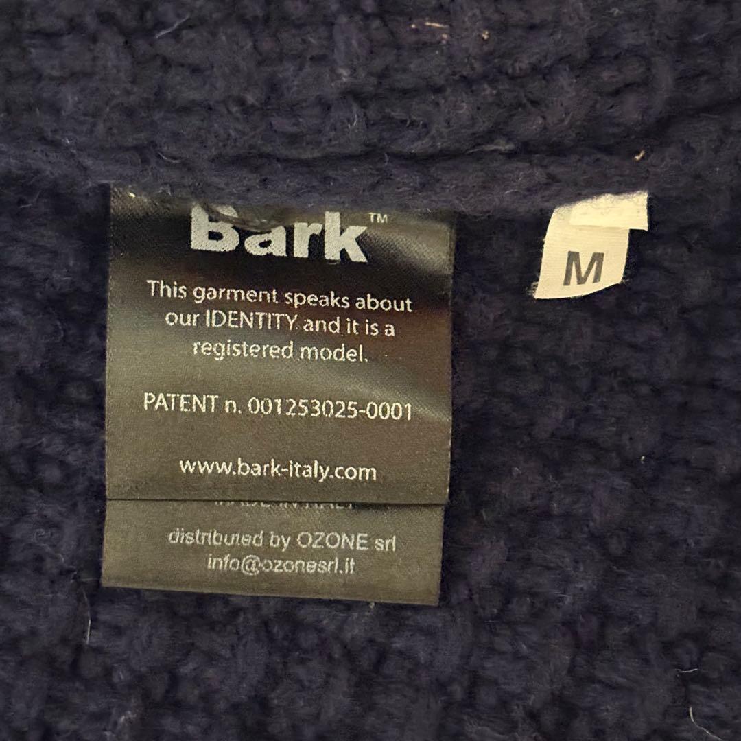 Bark バーク ダッフルコート ニット フード取外し 2way ネイビー M