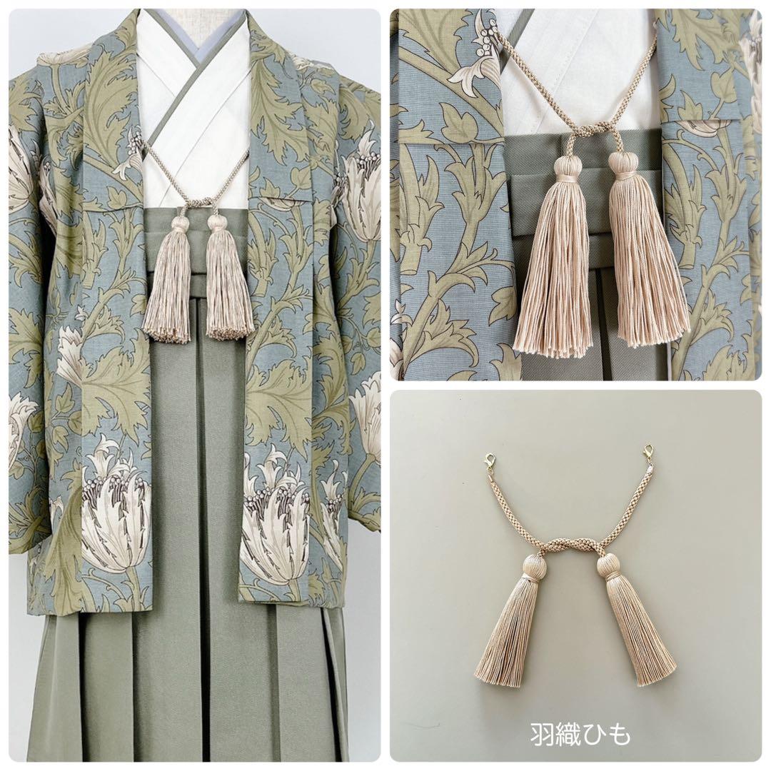 ［アネモネC］3歳 七五三 ꕤ 羽織袴5点セット ウィリアムモリス