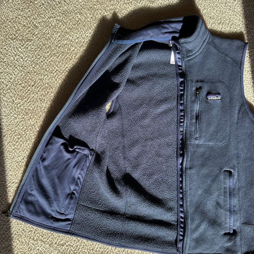 【極美品】patagonia フリースベスト ネイビー M