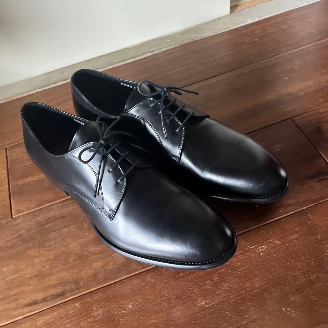 HILTON ブラック レザー ドレスシューズ