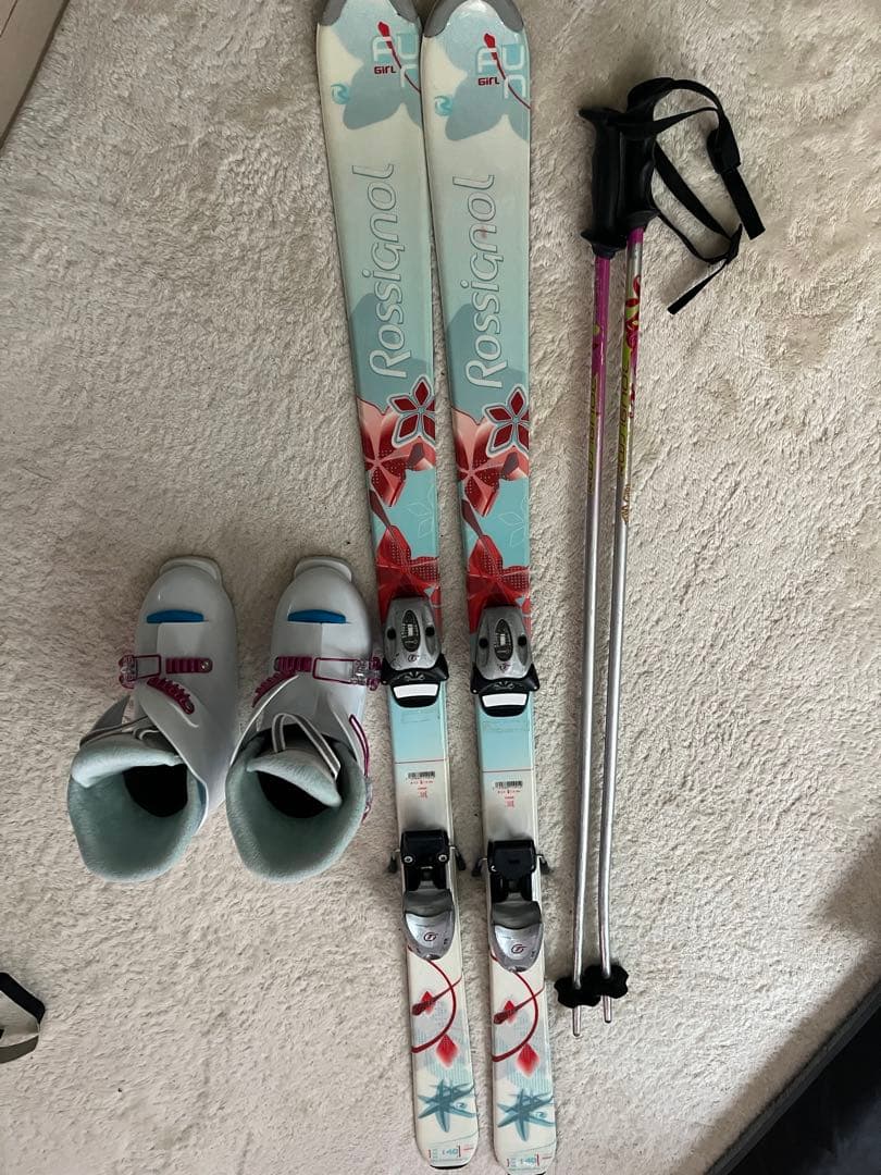 ロシニョール　Rossignol スキーセット ホワイト/ブルー　140 キッズ