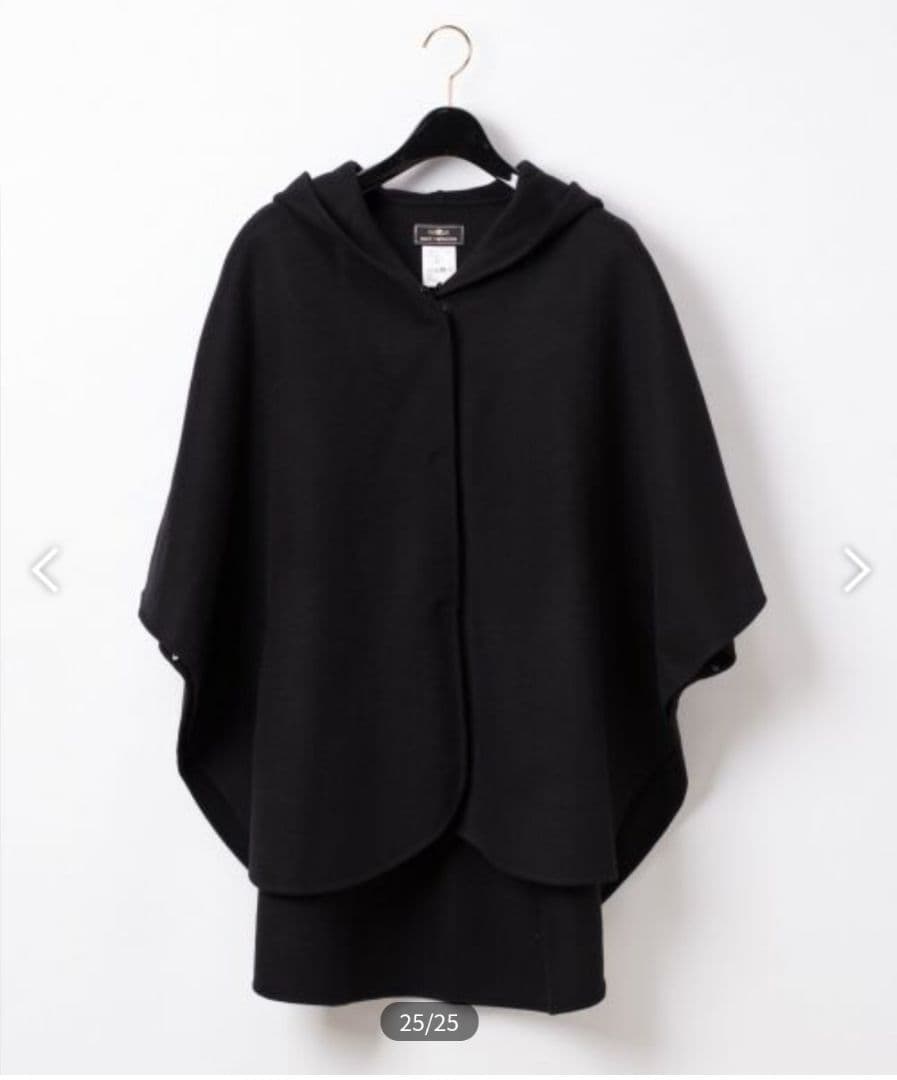 グレースコンチネンタル　Diagram　リアルファー付きフードポンチョコート