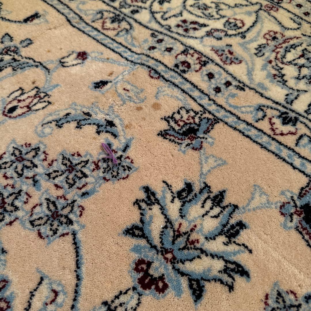 イラン製ウールラグ 200x250 cm ベージュ