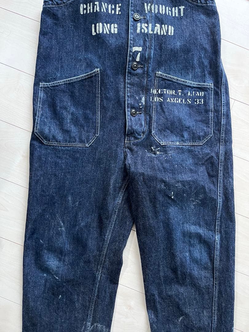 colimbo コリンボ デニム ビブ オーバーオール M カスタム ステンシル