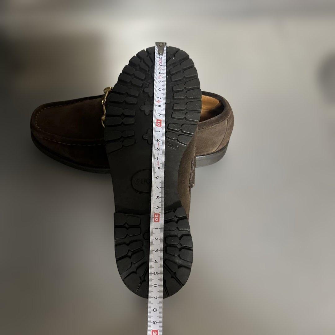 GUCCIグッチスエードローファー、ブラウン40.½