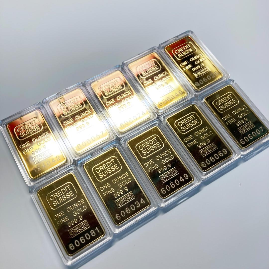 10枚インゴット【レプリカ】高品質　インテリア雑貨　GOLD 黄金