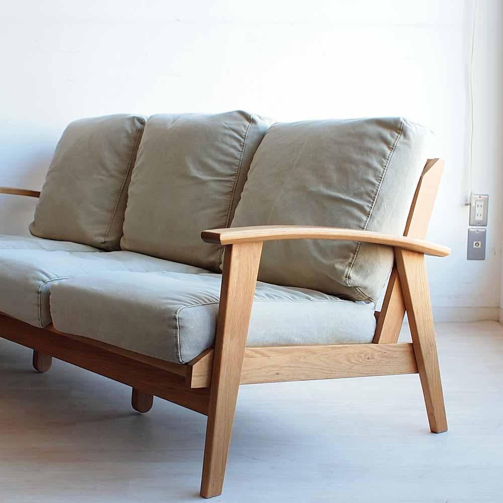 アーバンリサーチドアーズ BOTHY ソファ キャンバス生地 オーク材フレーム