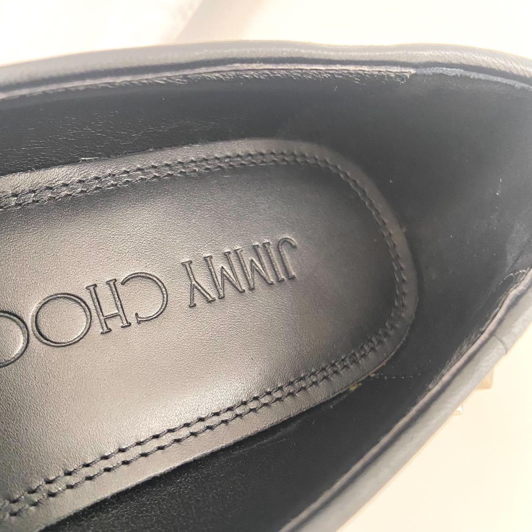 未使用級　JIMMY CHOO ジミーチュウ タッセル ローファー スタッズ