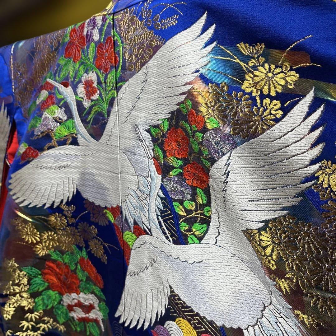 打掛　色打　正絹　西陣織