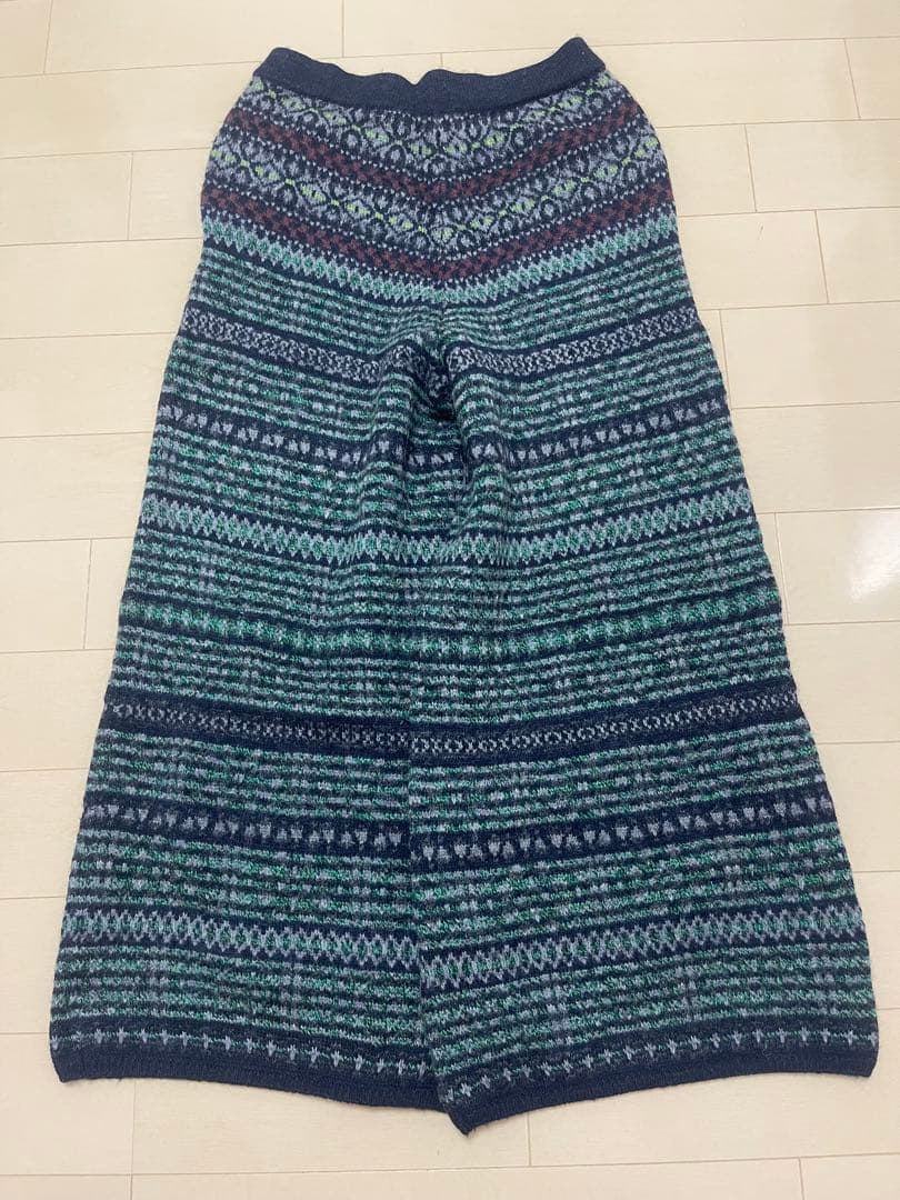 45rpm ウール100% ジャガードニットパンツ カウチンパンツ 0