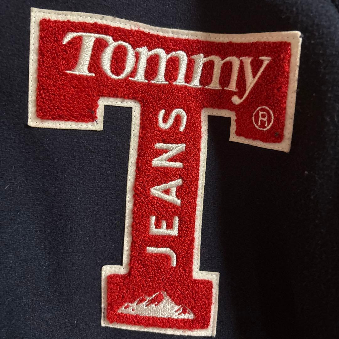 希少  JEANS スタジャン 両面プリント L ネイビー×レッド