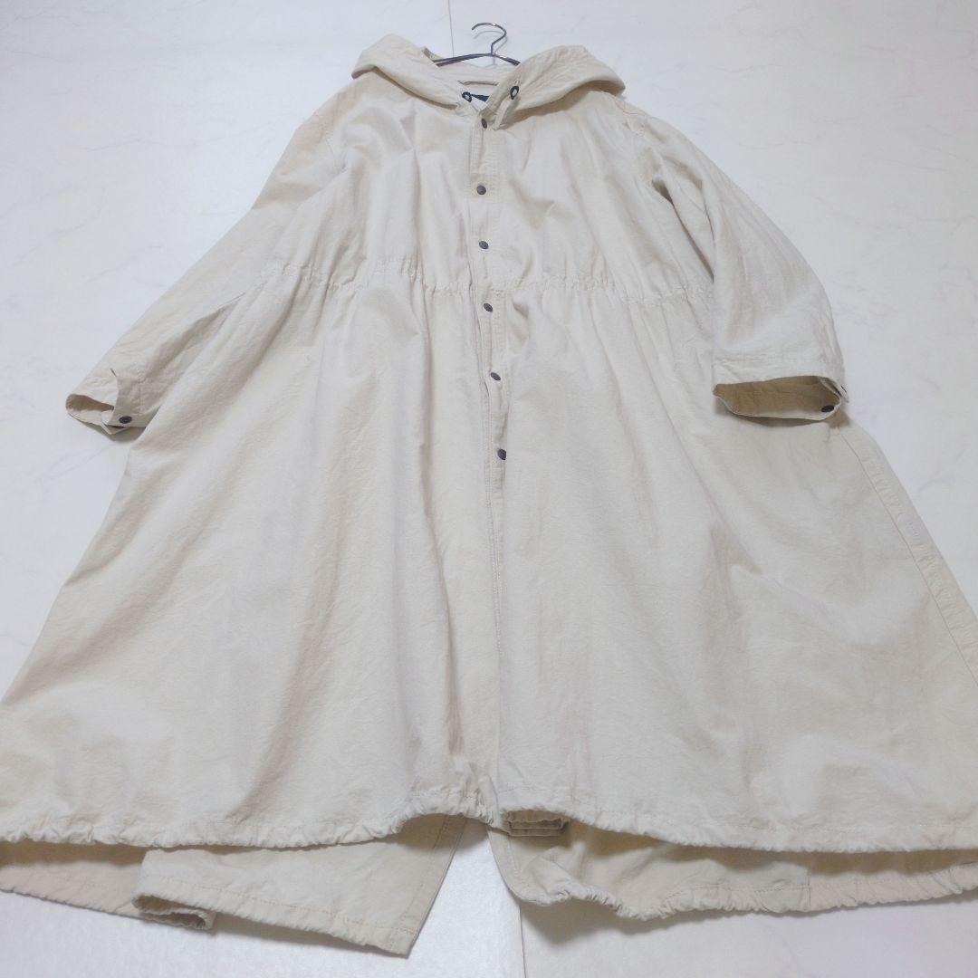 pasde calais✨️サニードライモッズコート 軽やか製品染め アイボリー