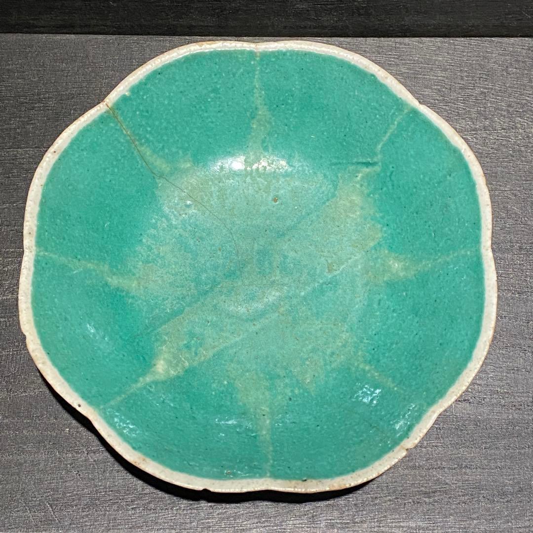 清朝 ブルー 極彩色 鉢 ボウル シノワズリ アンティーク 古伊万里