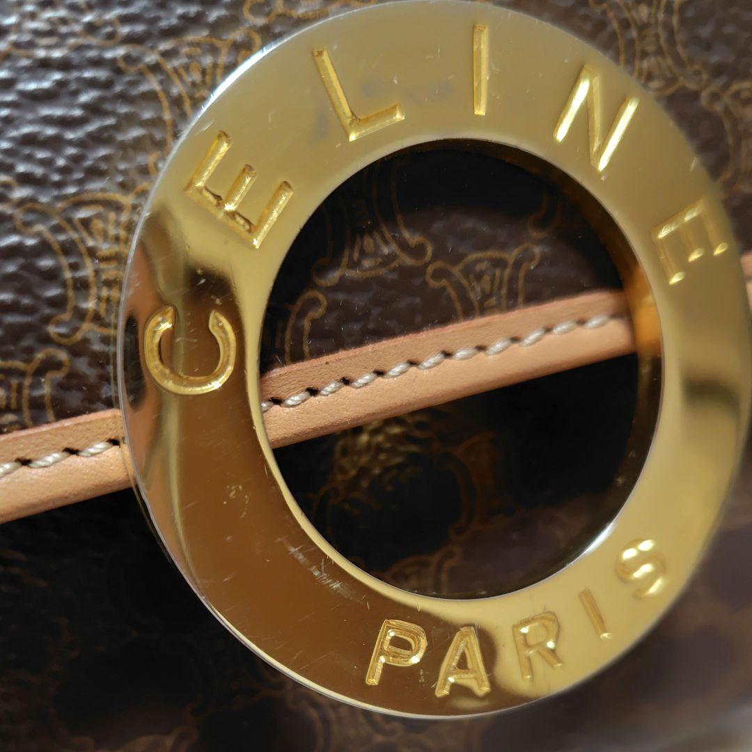 CELINE オールドセリーヌ ショルダーバッグ マカダム柄 サークルロゴ