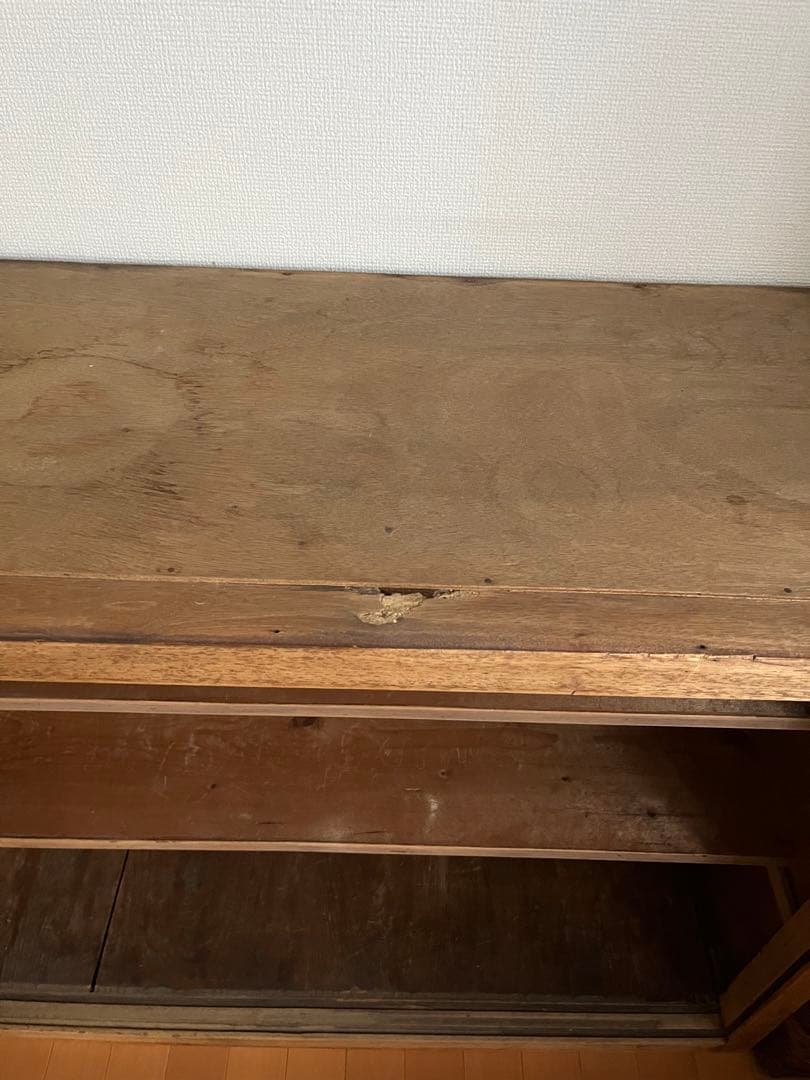 古家具 水屋箪笥 キャビネット 食器棚 本棚 ガラス 古道具 アンティーク