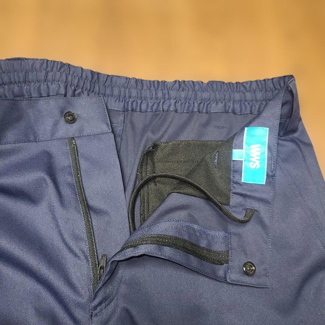 に*ゃ様 WWS ワークウェアスーツ セットアップ 紺 L 撥水性 洗濯可 スト