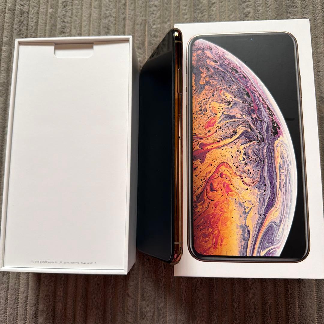 iPhone Xs max 512GB ゴールド　最大容量77%