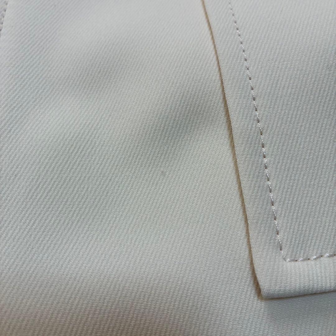 ロペ　三尋木奈保さんコラボ ダブルジップ　ノーカラージャケット　S ホワイト