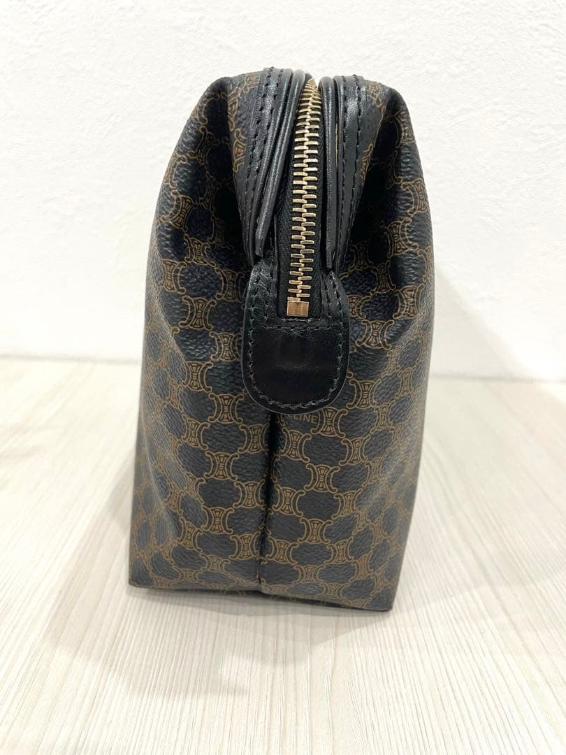 CELINE セリーヌ ブラック マカダム PVC ポーチ クラッチ　バッグ