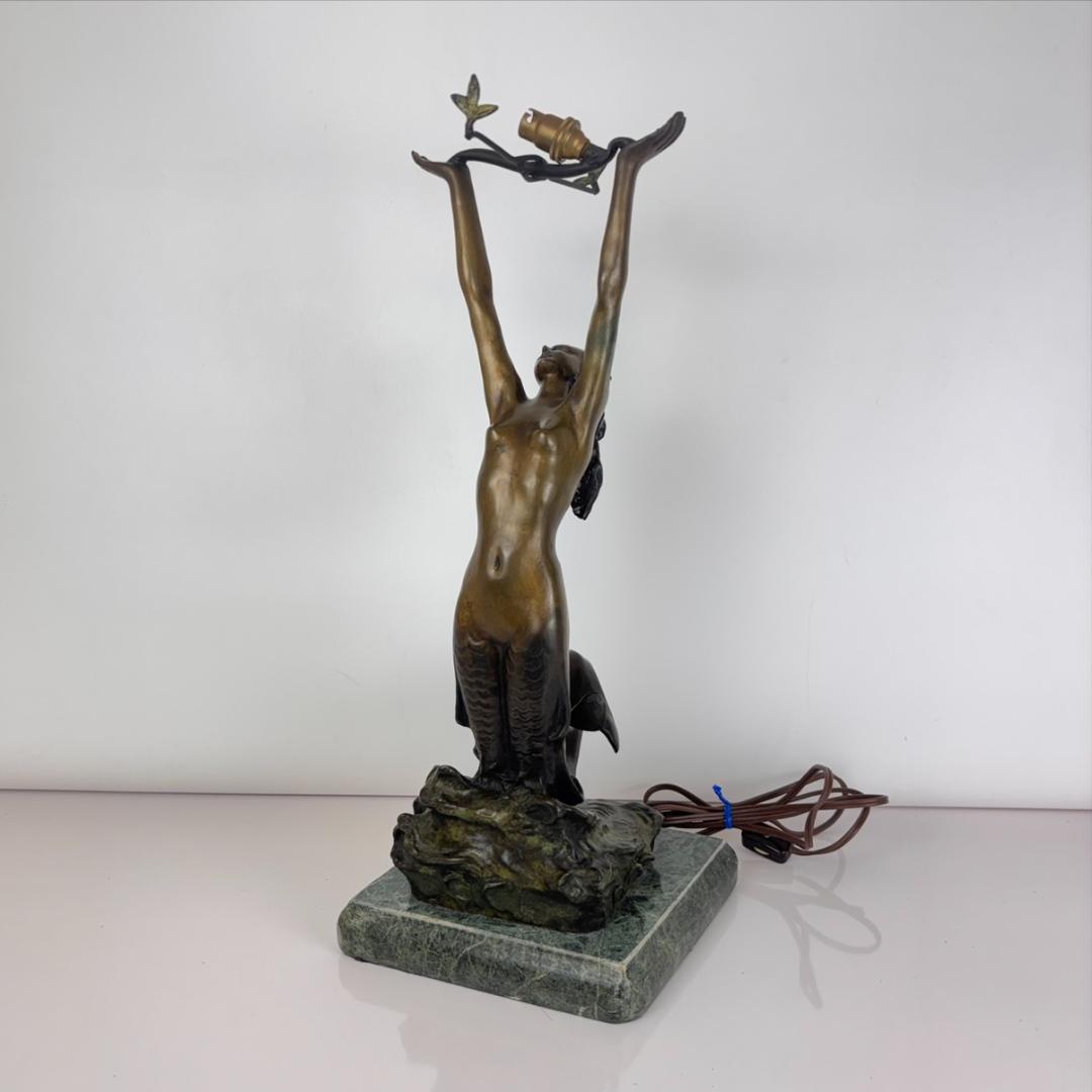 アンティーク ヴィンテージ イタリア製 ブロンズ像 ランプ 高さ約50㎝