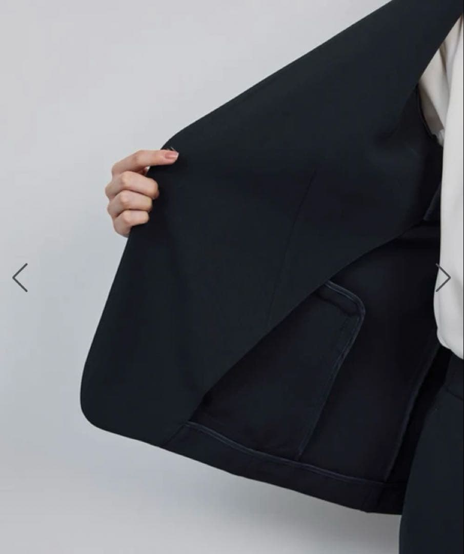 ROPE トリアセダブルクロスＶネックジャケット/イージーケア ネイビー スーツ