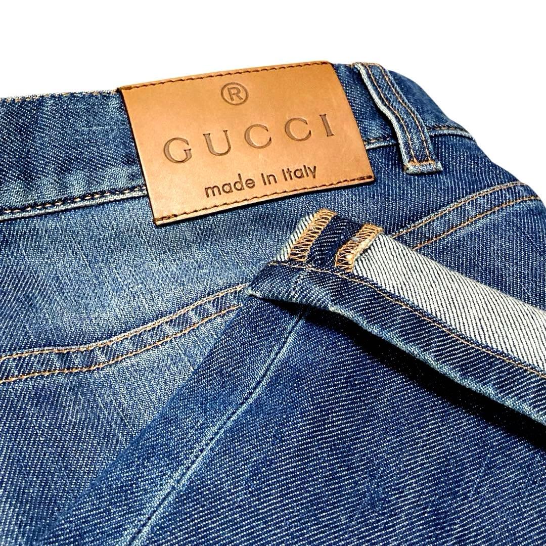 正規品　美品　GUCCI シェリーライン ストレッチデニム　イタリア製 38