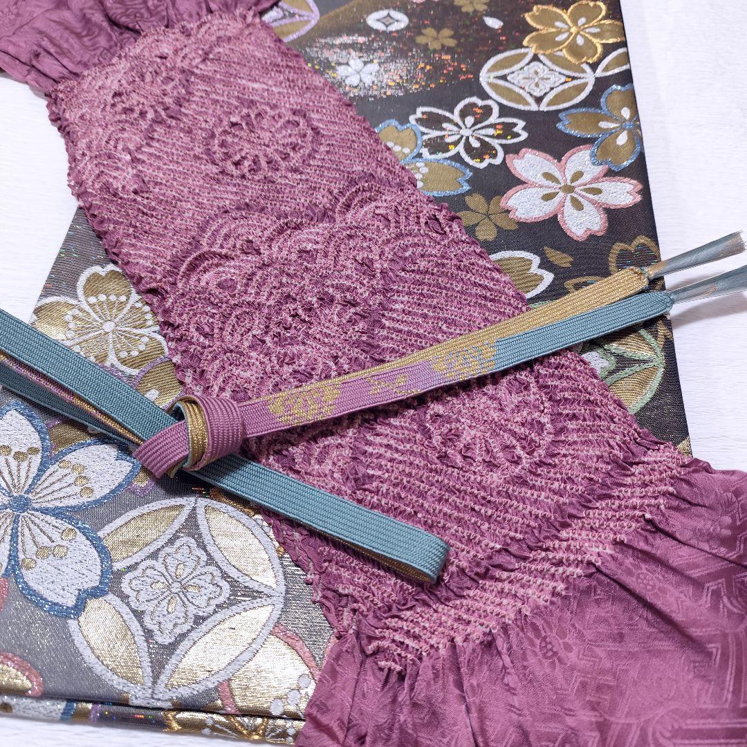 ❰6547❱ フルセット　付け下げ訪問着　作家　山本寛斎　桜　蝶　袋帯　正絹着物