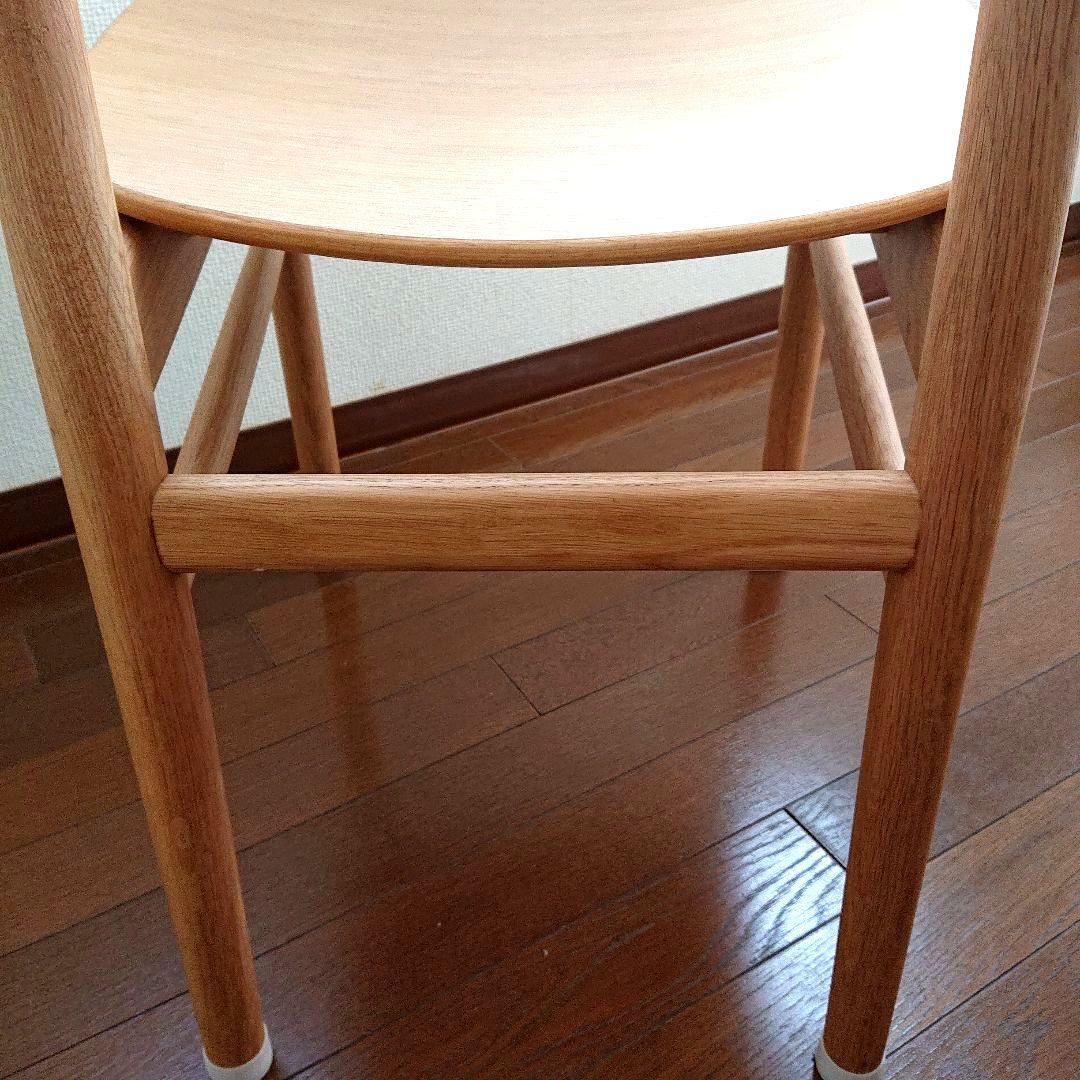 無印 ラウンドチェア オーク材 椅子 幅45 家具