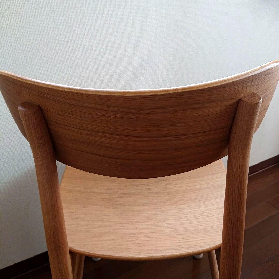 無印 ラウンドチェア オーク材 椅子 幅45 家具